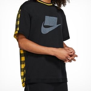 Nike Shirt Men's Medium Plaid Black & Yellow